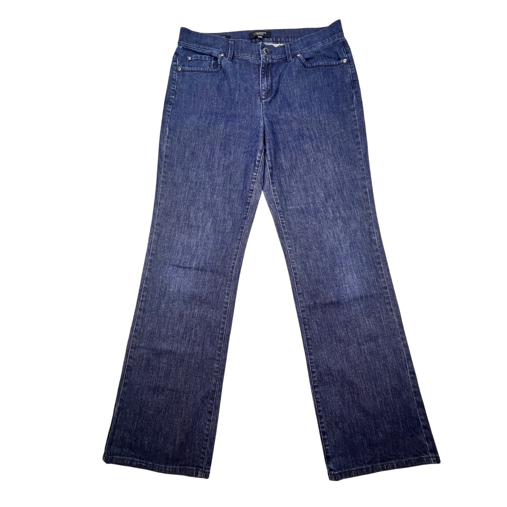 Talbots Blue Dark Wash Stretch Bootcut Jeans Womens 10
